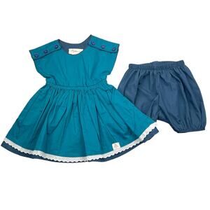 Bijou Sauvage Teal Dress & Bloomers